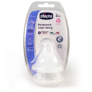 Chicco Well Being 2m+ Θηλή Σιλικόνης Ρυθμιζόμενη Ροή, 2τμχ