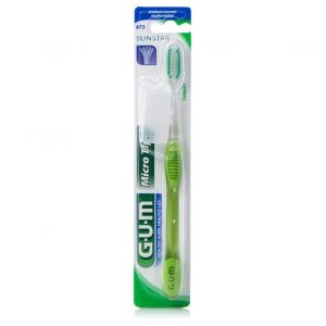 GUM - Micro Tip Compact Medium 473 Οδοντόβουρτσα Μεσαία - 1τμx