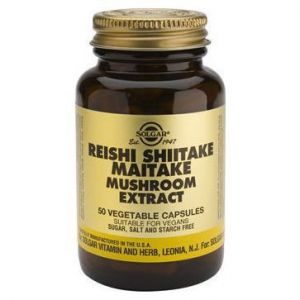 Solgar Reishi Shiitake Maitake Mushroom Extract, 50 Vegcaps