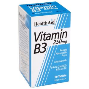 Health Aid Vitamin B3 (Niacin) 250mg, 90 tabs