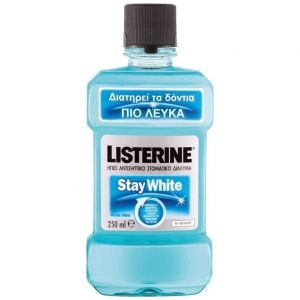 Listerine Stay White mouthwash, Στοματικό Διάλυμα για πιο Λευκά Δόντια, 250ml