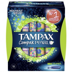 Tampax Pearl Super Ταμπόν Υψηλής Απορροφητικότητας, 18τμχ