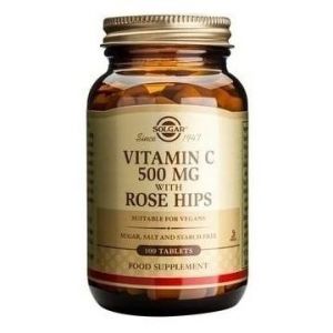 Solgar Vitamin C 500mg with Rose Hips, 100tabs