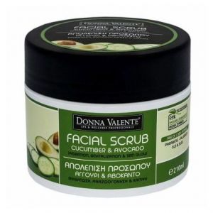 Donna Valente Cucumber & Avocado Exfoliating Facial Scrub, 210gr