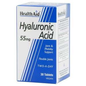 Health Aid Hyaluronic Acid 55mg, 30Tablets