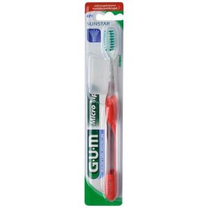 Gum MicroTip Compact Soft Οδοντόβουρτσα με Θήκη Προστασίας, 1τμχ