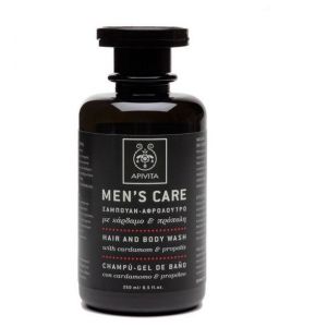 Apivita Men's Care Hair & Body Wash with Cardamom & Propolis, 250ml