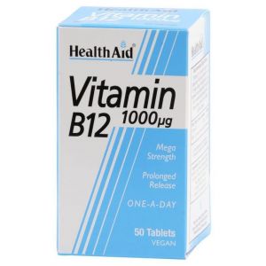 Health Aid Vitamin B12, 1000mg 50Tabs