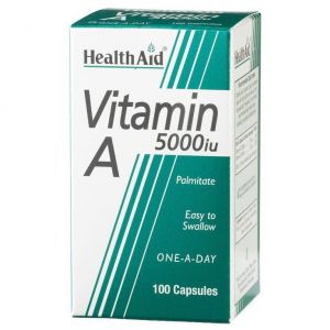 Health Aid VITAMIN A (Palmitate) 5000 i.u, 100caps