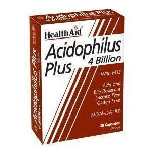 Health Aid Acidophilus Plus 4 bilion Διατήρηση της Ισορροπίας της Εντερικής Χλωρίδα, 30caps