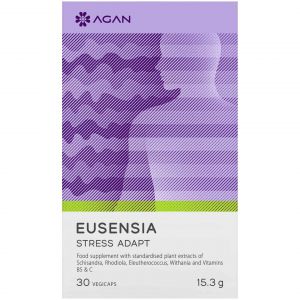 Agan Eusensia Stress Adapt Συμπλήρωμα Διατροφής για την Ρύθμιση & Ισορροπία του Stress, 30 vegicaps