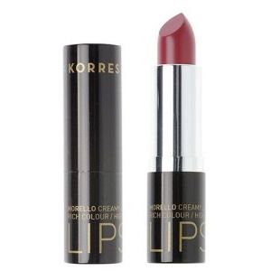 Korres Morello Creamy Lipstick No 56 Ζουμερό Κερασί, Σταθερό-Λαμπερό Αποτέλεσμα 3,5 gr