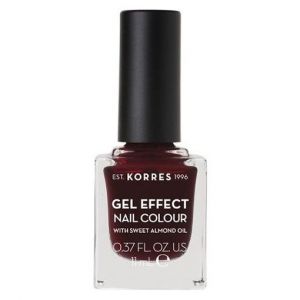 Korres Gel Effect Nail Colour With Sweet Almond Oil No.57 Burgundy Red 11ml