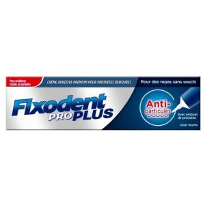 Fixodent Pro Plus Anti Particules Στερεωτική Κρέμα για Τεχνητές Οδοντοστοιχίες με Ουδέτερη Γεύση, 40gr