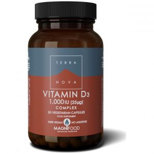 Terranova Vitamin D3 Complex 1000iu (25ug), 50 caps