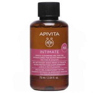 Apivita Mini Intimate Plus, Απαλό Gel Καθαρισμού για την Ευαίσθητη Περιοχή με Tea Tree & Πρόπολη, 75ml