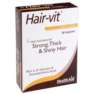 Health Aid, Hair-vit, Για Δυνατά,Υγιή και Όμορφα Μαλλιά, 30Capsules
