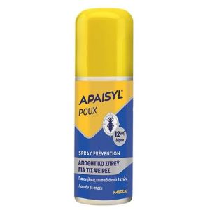 Apaisyl Poux Prevention Spray 12ωρη Δράση και Προστασία από τις Ψείρες, 90ml