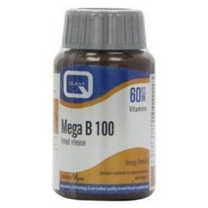 Quest Mega B-100 Timed Release, Συμπλήρωμα Διατροφής Βιταμίνης B, 60Tabs
