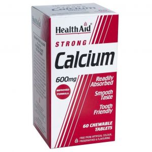Health Aid CALCIUM Strong + Vit D, 60 μασώμενες ταμπλέτες