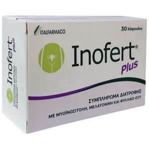 Inofert Plus Συμπλήρωμα Διατροφής για την αύξηση της Γυναικείας Γονιμότητας, 30 caps