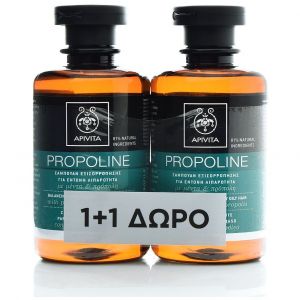 Apivita Shampoo Very Oily Mint & Propolis 1+1 ΔΩΡΟ, 250ml