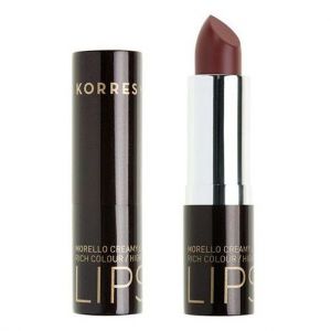 Korres Morello Creamy Lipstick No 23 Φυσικό Μωβ, Σταθερό-Λαμπερό Αποτέλεσμα, 3,5gr