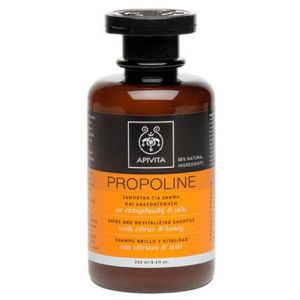 Apivita Mini Propoline Shine & Revitalizing Shampoo with Citrus & Honey, 75ml