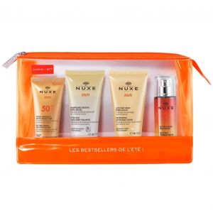 Nuxe Set Sun Face Cream SPF50, 30ml, After Sun Hair & Body Shampoo, 50ml & Face & Body Lotion, 50ml & Fragrant Water, 30ml