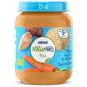 Nestle Naturnes Bio Βιολογικό Βρεφικό Γεύμα Κους Κους με Κοτόπουλο 8m+, 190gr