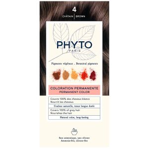 Phyto Phytocolor, Μόνιμη Βαφή Μαλλιών Νο.4 Καστανό, 1τμχ
