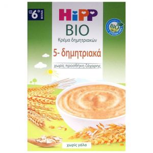 Hipp Bio Κρέμα 5-Δημητριακών 6m+, 200gr
