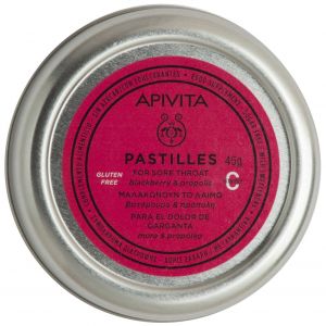 Apivita Pastilles Παστίλιες με Βατόμουρο & Πρόπολη για τον Πονόλαιμο & τον Βήχα, 45gr