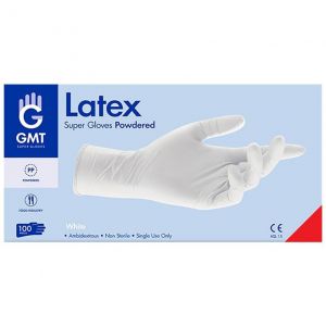 GMT Super Gloves Powdered Latex Medium, 100τμχ