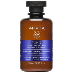 Apivita Men's Tonic Shampoo Mens with Hippophae TC & Roremary, 250ml
