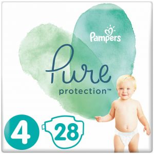 Pampers Pure Protection Πάνες No4 (9-14kg), 28τμχ