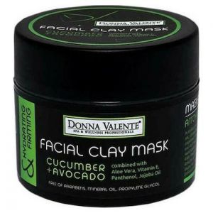 Donna Valente Cucumber & Avocado Facial Clay Mask, 210ml