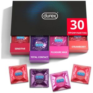 Durex Love Collection Ποικιλία με Επιλεγμένα Προφυλακτικά σε premium κασετίνα, 30τμχ