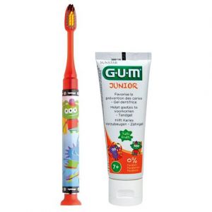 Gum Promo Junior Light-Up Παιδική Οδοντόβουρτσα Μαλακή με φωτεινή ένδειξη, 1 τεμάχιο & Δώρο Tutti Frutti Οδοντόκρεμα, 50ml