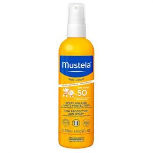 Mustela Bebe High Protection Sun Spray Spf50 Αντιηλιακό Σώματος & Προσώπου Υψηλής Προστασίας για Βρέφη & Παιδιά, 200ml