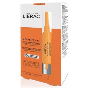 Lierac Mesolift C15 Extemporised Concentrate Revitalizing Anti-Fatigue για Λάμψη, Λείανση & Βελτίωση Όψης της Επιδερμίδας, 2x15ml