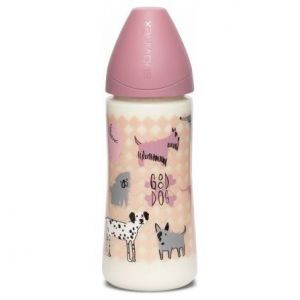 Suavinex Μπιμπερό Πλαστικό 4m+ Pink Dogs, 360ml