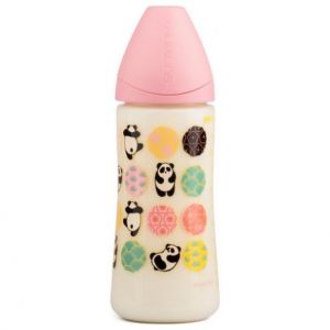 Suavinex Μπιμπερό Πλαστικό 6m+ Pink Panda, 360ml