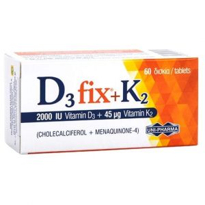 Uni-Pharma D3 Fix 2000iu + K2 45mg, 60caps