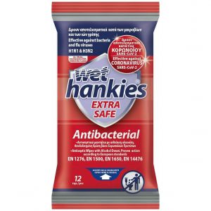 Wet Hankies Extra Safe, 12τμχ
