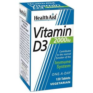 Health Aid Vitamin D3 2000iu, 120veg.caps