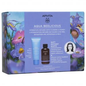 Apivita Aqua Beelicious Comfort Hydrating Cream Rich Texture, 40ml & ΔΩΡΟ Cleansing Foam, 50ml & ΔΩΡΟ Hair Band