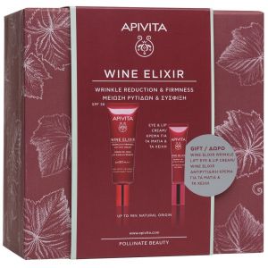 Apivita Wine Elixir Wrinkle Firmness Lift Day Cream SPF30 40ml & ΔΩΡΟ Eye & Lip Cream, 15ml