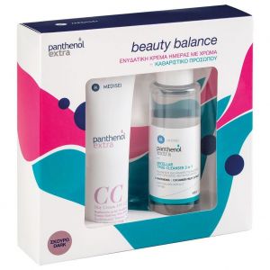 Panthenol Extra Beauty Balance Day Cream CC Σκούρο SPF15 50ml & Micellar True Cleanser 3 In 1, 100ml