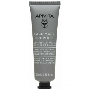 Apivita Face Mask Propolis Μαύρη Μάσκα Προσώπου Με Πρόπολη Για Καθαρισμό Και Ρύθμιση Της Λιπαρότητας, 50ml